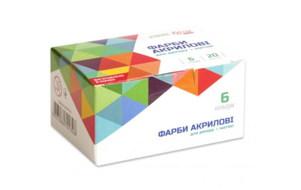 *Набір фарб акрилов.матов.Start Rosa в баночкахв картон.кор.6х20мл