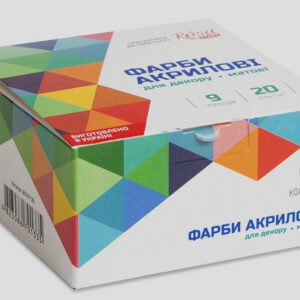 *Набір фарб акрилов.матов.Start Rosa в баночках в картон.кор.9х20мл