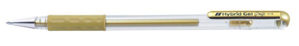 Ручка гелева Pentel Hybrid gel Grip метал.наконечн.0,8мм ЗОЛОТО