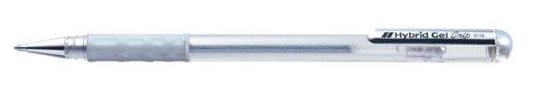 Ручка гелева Pentel Hybrid gel Grip метал.наконечн.0,8мм СРІБЛО