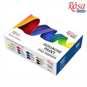 Набір гуаші художньої.Rosa Studio (12х40мл) у картон.кор.