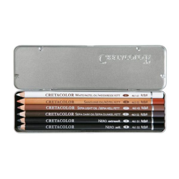 *Набір олівців на олійн.осн."Oil Pencils" Cretacolor 6шт в метал.короб