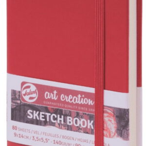 Альбом д/графіки 140гр книжк.форм.обкл.тверд.червона "Art Creation" Talens 80арк.9х14см