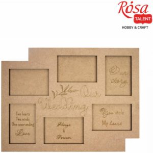 Фоторама для декору (МДФ) для 6-ти фото  "Our wedding" (габарити 500х400мм)  Rosa Talent