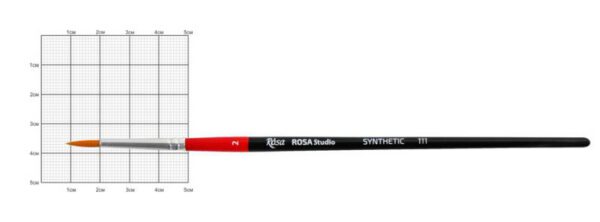 Пензель из синтетики(имитац.колонка) КРУГЛАЯ/ручка коротк.чорна Rosa Studio /111 №2