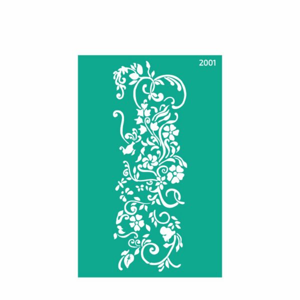 Трафарет самоклеючий багаторазовий 13х20см Talent Rosa  №2001 "Квіти“