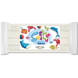 Пластилін на восковій основі Softy Darwi Darwi  0,5кг БІЛИЙ