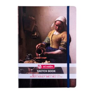 *Альбом-склейка д/граф. 140гр книжк.форм.обкл.тверд.Молочниця Ян Вермер "Art Creation" Talens 80арк.21х29,7 А4