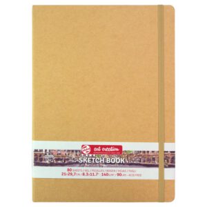 *Альбом-склейка д/граф. 140гр книжк.форм.обкл.тверд.крафт "Art Creation" Talens 80арк.21х29,7 А4