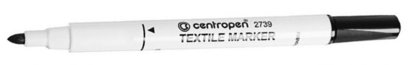 Маркер для світлої тканини "Textile 2739" Centropen 2мм ЧОРНИЙ / 2739/01