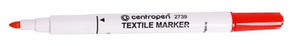 Маркер для світлої тканини "Textile 2739" Centropen 2мм ЧЕРВОНИЙ / 2739/02
