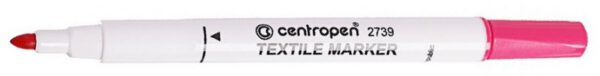 Маркер для світлої тканини "Textile 2739" Centropen 2мм РОЖЕВИЙ / 2739/09