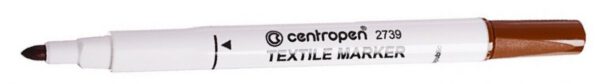 Маркер для світлої тканини "Textile 2739" Centropen 2мм КОРИЧНЕВИЙ / 2739/07
