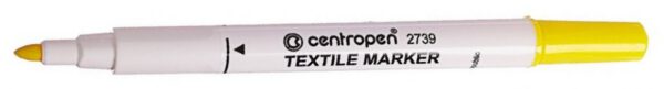Маркер для світлої тканини "Textile 2739" Centropen 2мм ЖОВТИЙ  2739/05