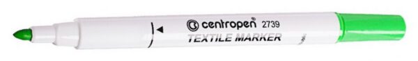 Маркер для світлої тканини "Textile 2739" Centropen 2мм ЖОВТО-ЗЕЛЕНИЙ / 2739/15