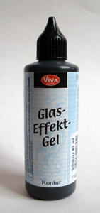 Гель з ефектом "рідкого скла"Glass-Effect-Gel КОНТУР  82мл  ЧОРНИЙ