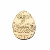 !9 Фігура різьблена для декору ПАСХАЛЬНЕ ЯЙЦЕ-2 (фанера 4мм) 5,5х7см