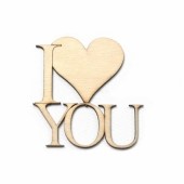 !17 Фігура різьблена для декору LOVE YOU-1 напис (фанера 4мм) 7,5х7,5см