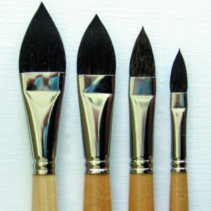 Пензель элитн.из волоса белки ОВАЛЬНИЙ/ручка коротка лак безбарв.АртАвангард  №2